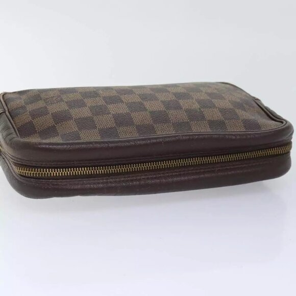 LOUIS VUITTON Damier Ebene Trousse Toilette25 Clutch Bag N47624 LV Auth 90282 - Picture 7 of 16